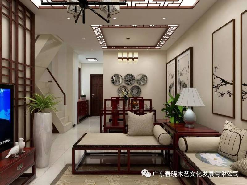 現(xiàn)代居室中的禪風(fēng)意境 ——萬科尚城凈面積88m2復(fù)式紅木家具全屋定制案例賞析(圖3)