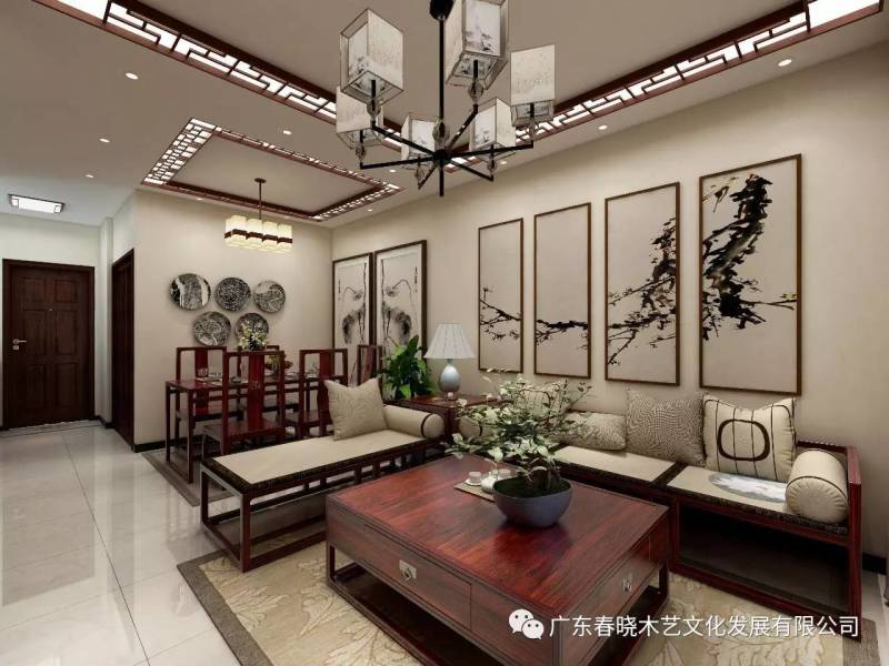 現(xiàn)代居室中的禪風(fēng)意境 ——萬科尚城凈面積88m2復(fù)式紅木家具全屋定制案例賞析(圖5)