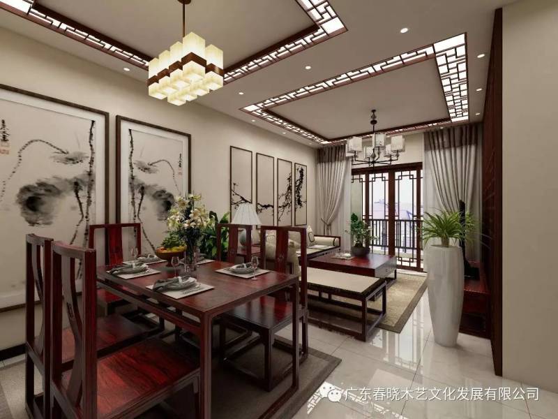 現(xiàn)代居室中的禪風(fēng)意境 ——萬科尚城凈面積88m2復(fù)式紅木家具全屋定制案例賞析(圖6)