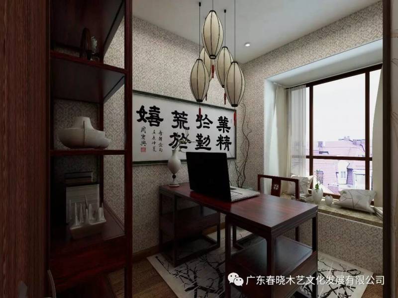 現(xiàn)代居室中的禪風(fēng)意境 ——萬科尚城凈面積88m2復(fù)式紅木家具全屋定制案例賞析(圖10)