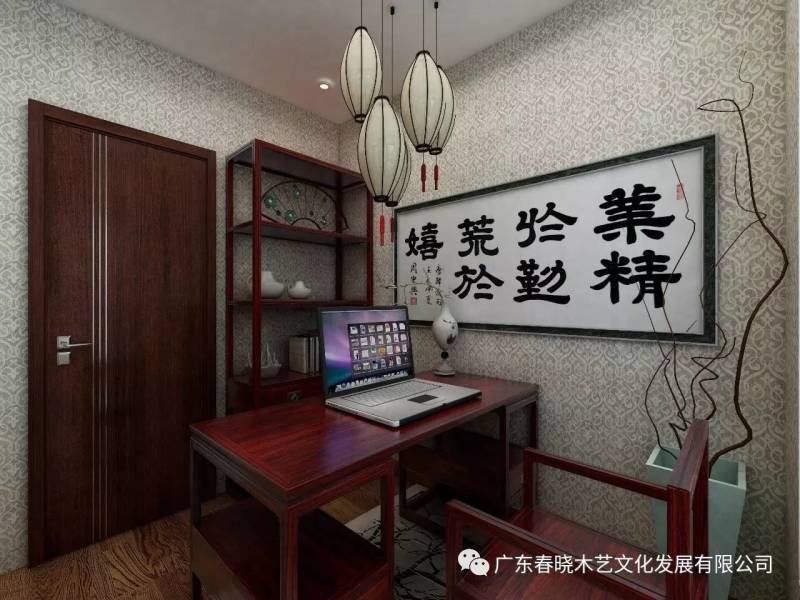 現(xiàn)代居室中的禪風(fēng)意境 ——萬科尚城凈面積88m2復(fù)式紅木家具全屋定制案例賞析(圖11)